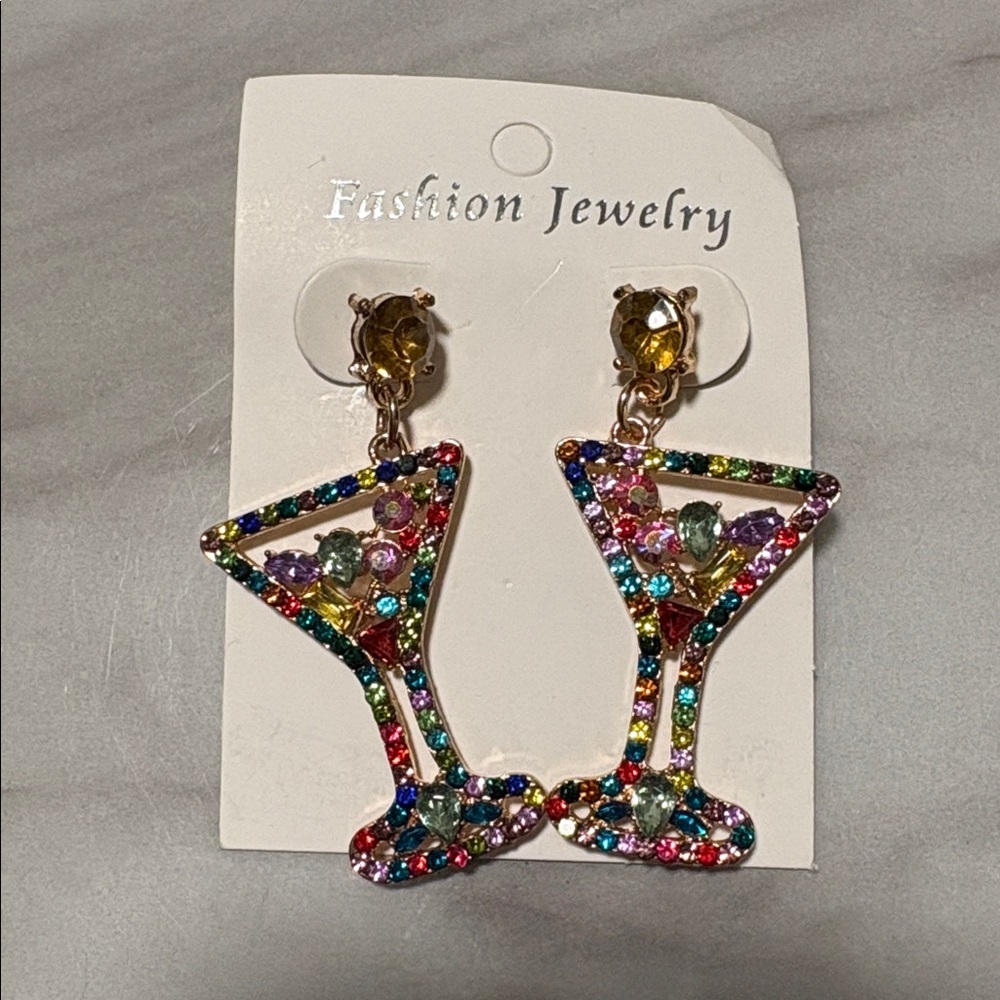 Martini bling Earrings
